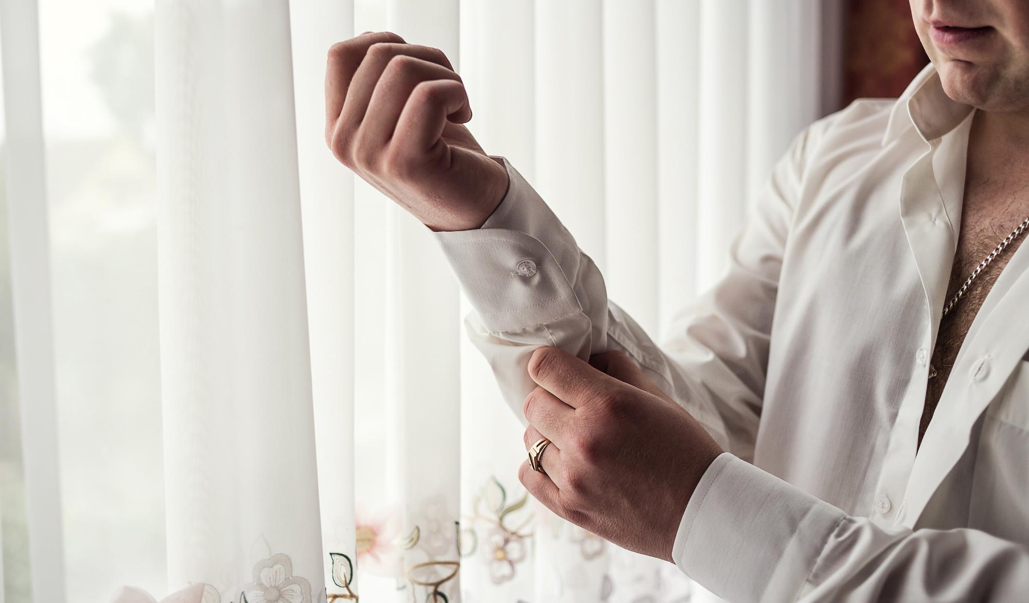 embroidered bridal cuff with pearl accents